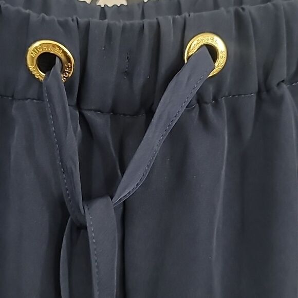 Michael Kors Women's Black Wide Leg Palazzo Pants Elastic Drawstring Waist Sz L - Picture 5 of 8